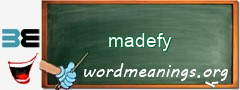 WordMeaning blackboard for madefy